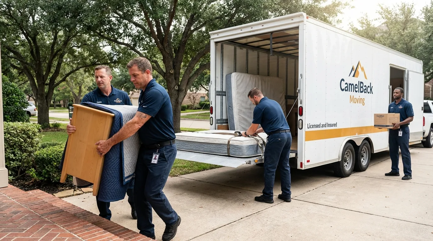 Crew loading residential truck for cross-state move from Verona, KY